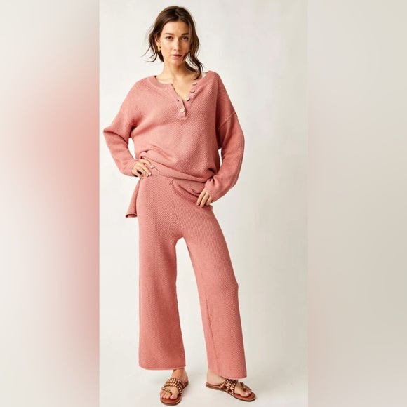 Free People Sweaters - Free People Rosie Pink Hailee Sweater Set